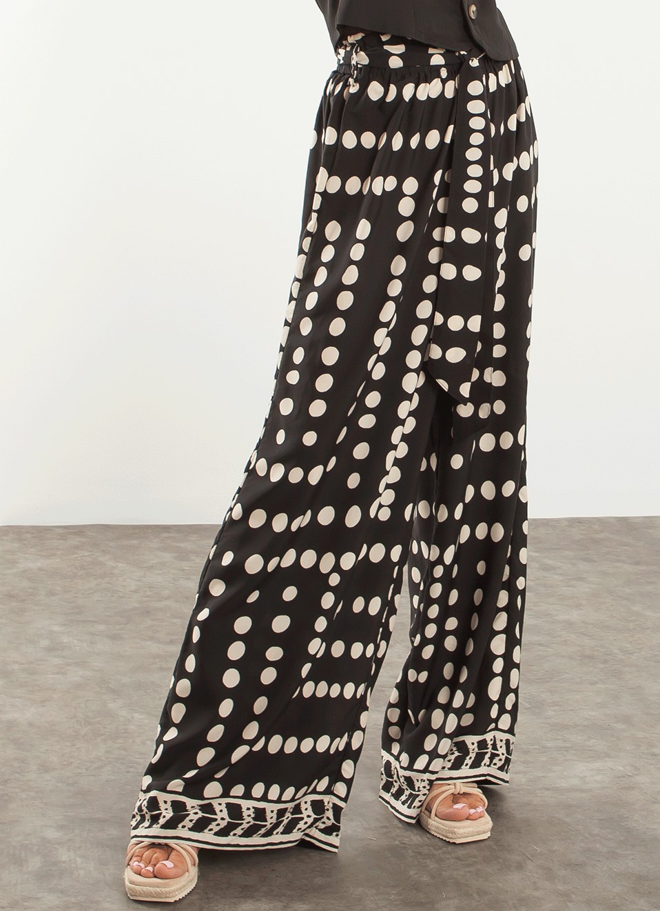Pantalón Fluido Circulos - Pantalones Mujer | Premonición.online