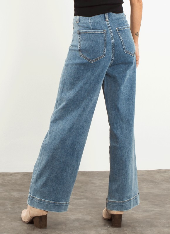 Jeans wide led ankle