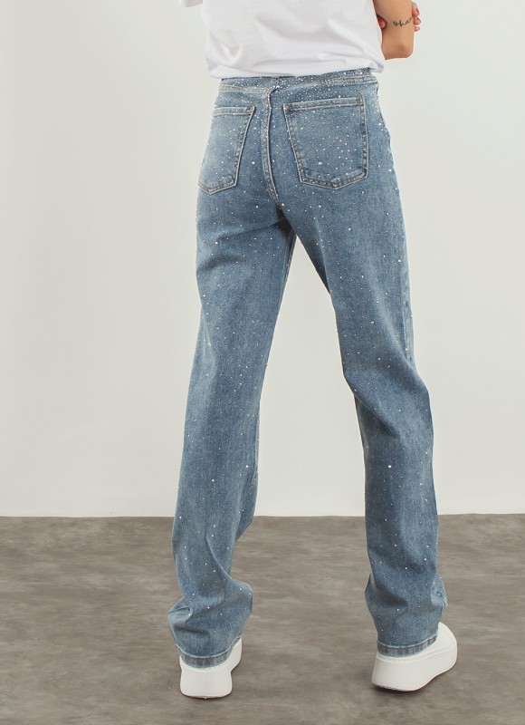 Jeans straight decorados