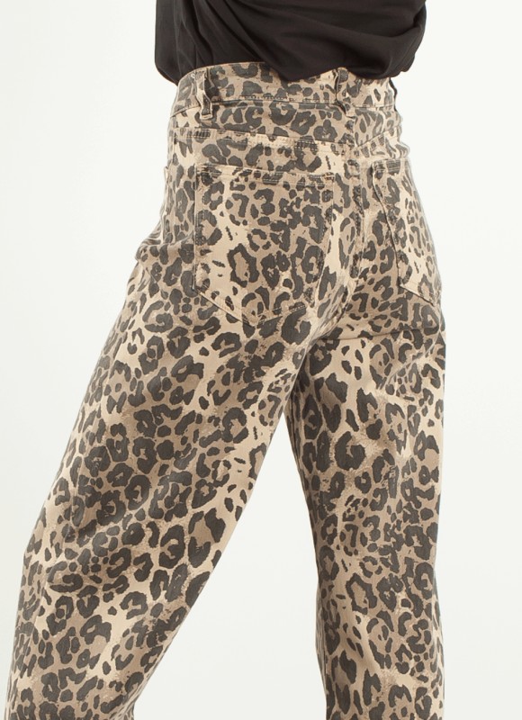 Jeans Straight leopardo