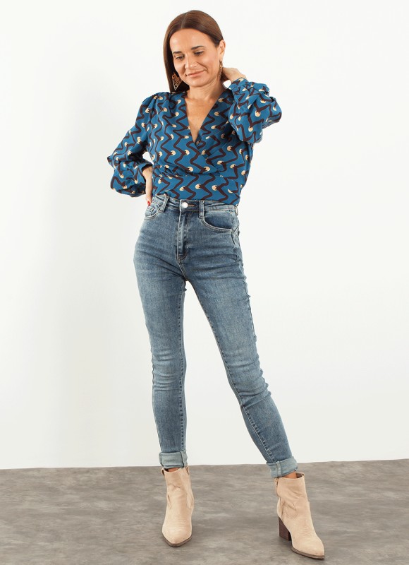 Denim push up Extra high waist