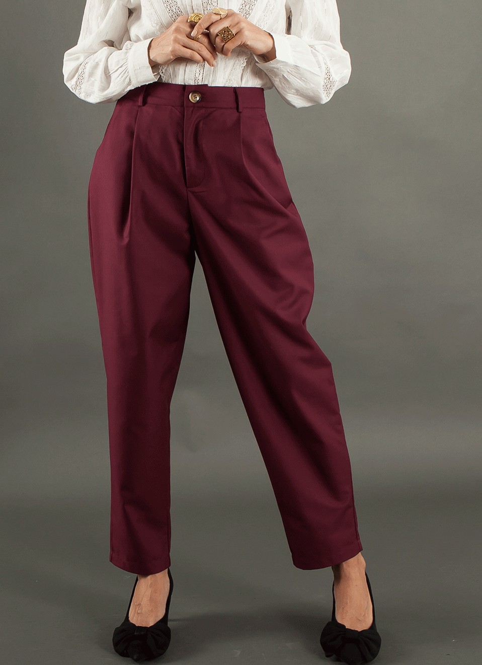 Pantalón Slouchy Vestir - Pantalones Mujer | Premonición.online