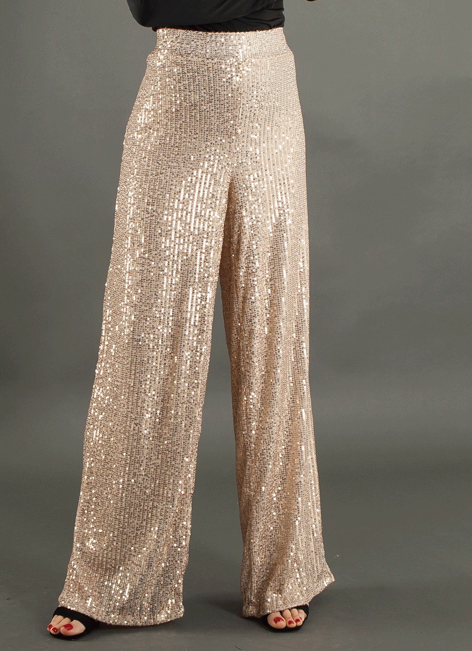 Pantalón Dorado Lentejuelas - Pantalones Mujer | Premonición.online