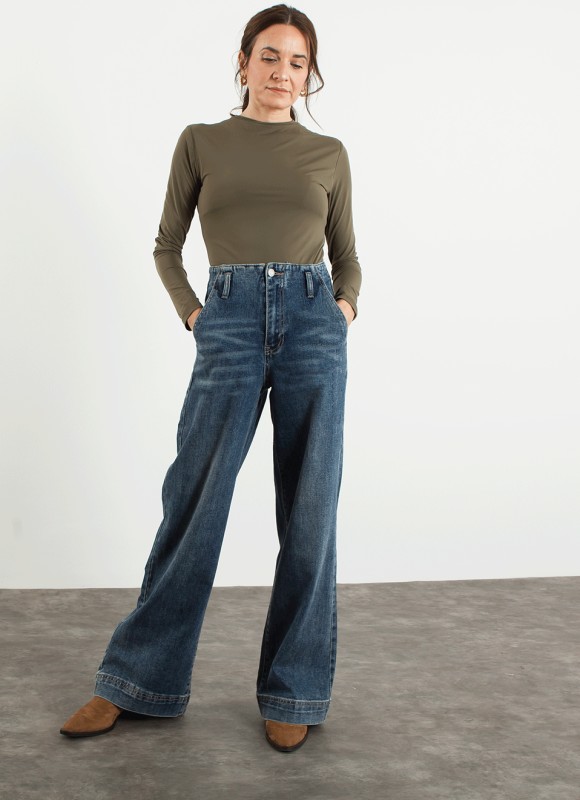 Jeans wide leg full length