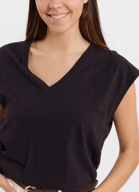 Camiseta Básica Pico  - Camiseta Mujer | Premonición.online
