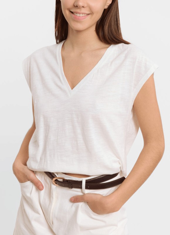 Camiseta Básica Pico  - Camiseta Mujer | Premonición.online