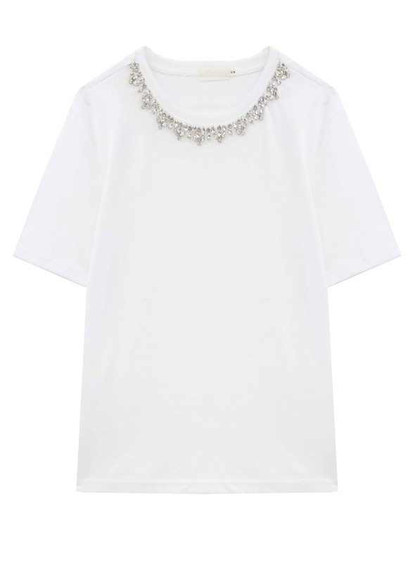 Camiseta con collar- Camisetas Algodón | Premonición.online