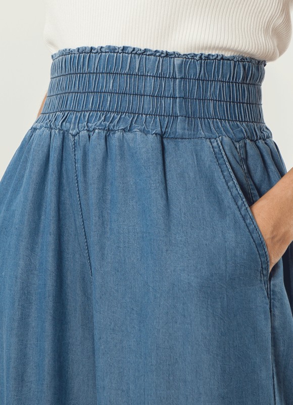 Paantalón Fluido Palazzo - Pantalones Mujer Anchos | Premonición.online