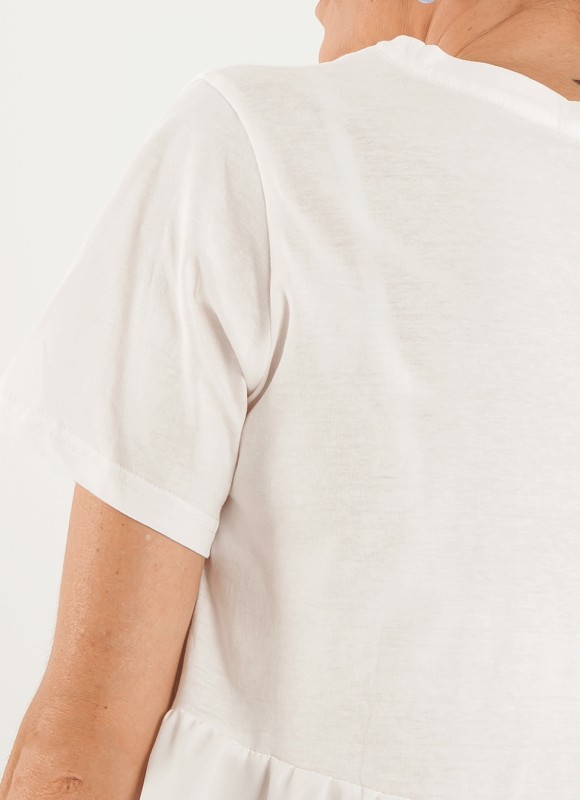 Camiseta Péplum Blanca - Camisetas Algodón | Premonición.online