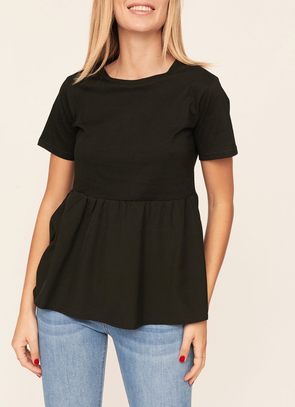 Camiseta Péplum Blanca - Camisetas Algodón | Premonición.online