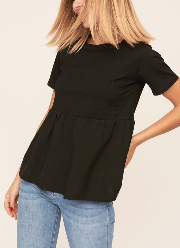 Camiseta Péplum Blanca - Camisetas Algodón | Premonición.online