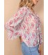 Blusa atada estampada