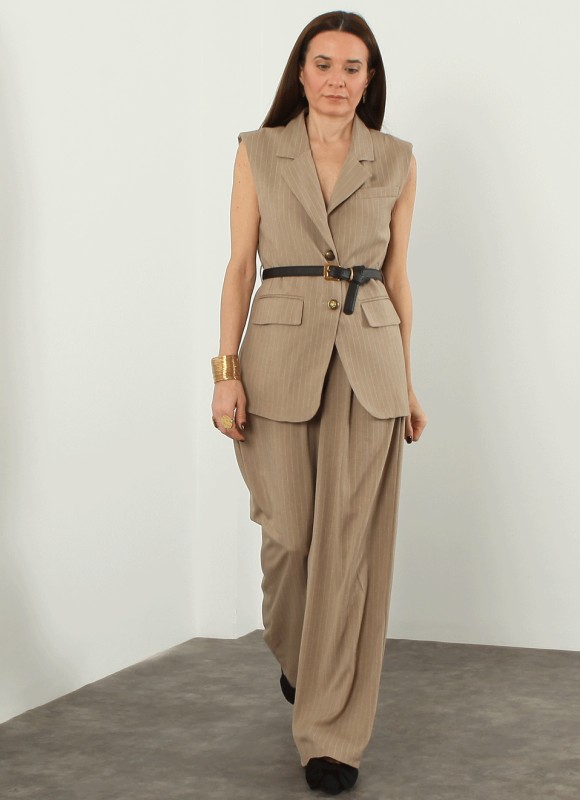 Pantalón Vestir Rayas - Ropa Mujer Tendencias | Premonición.online