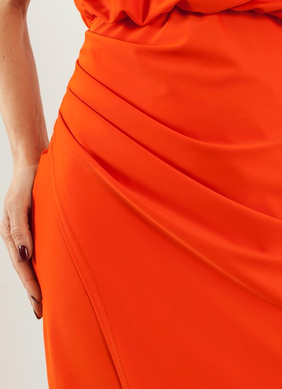 Vestido Largo Naranja - Ropa de Mujer Tendencias | Premonición.online