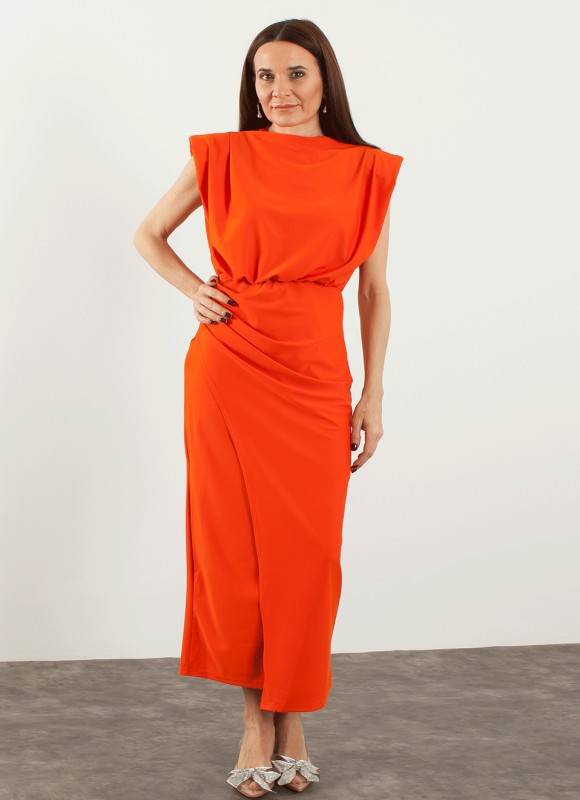 Vestido Largo Naranja - Ropa de Mujer Tendencias | Premonición.online
