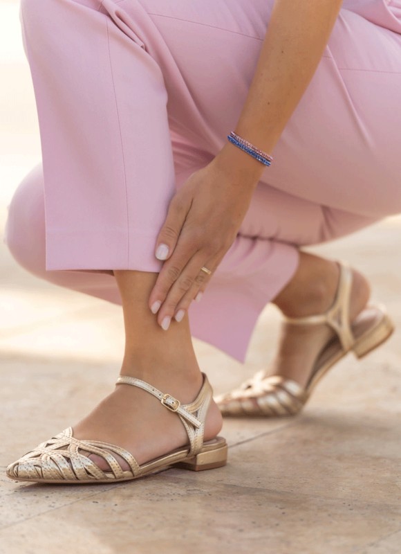 Sandalias Planas Doradas | Calzado Mujer Tendencias  | Premonición.online
