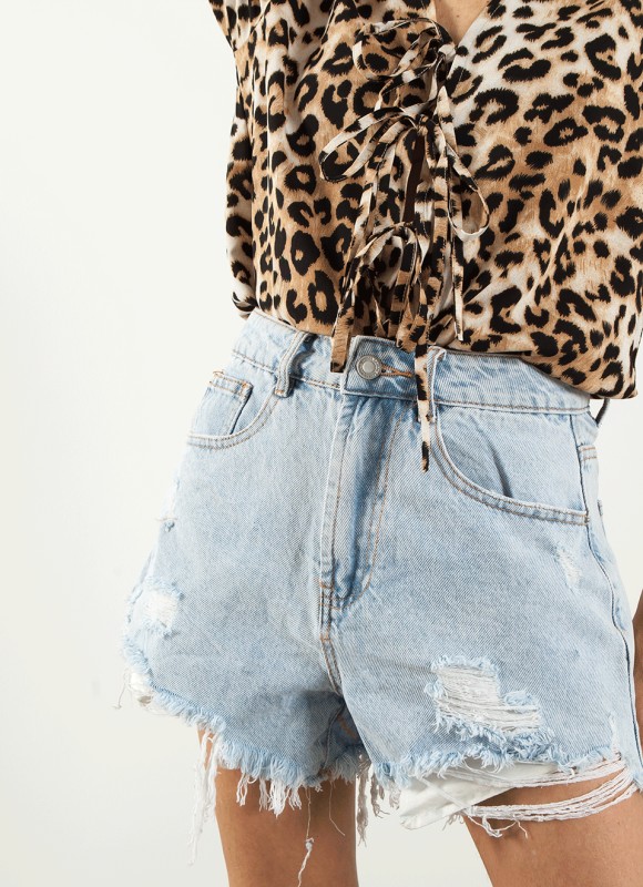 Short Denim Flores - Shorts de Mujer | Premonición.online