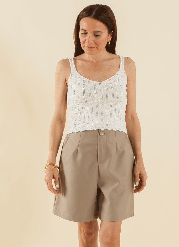 Bermudas Pinzas  Vestir - Ropa Mujer | Premonición.online
