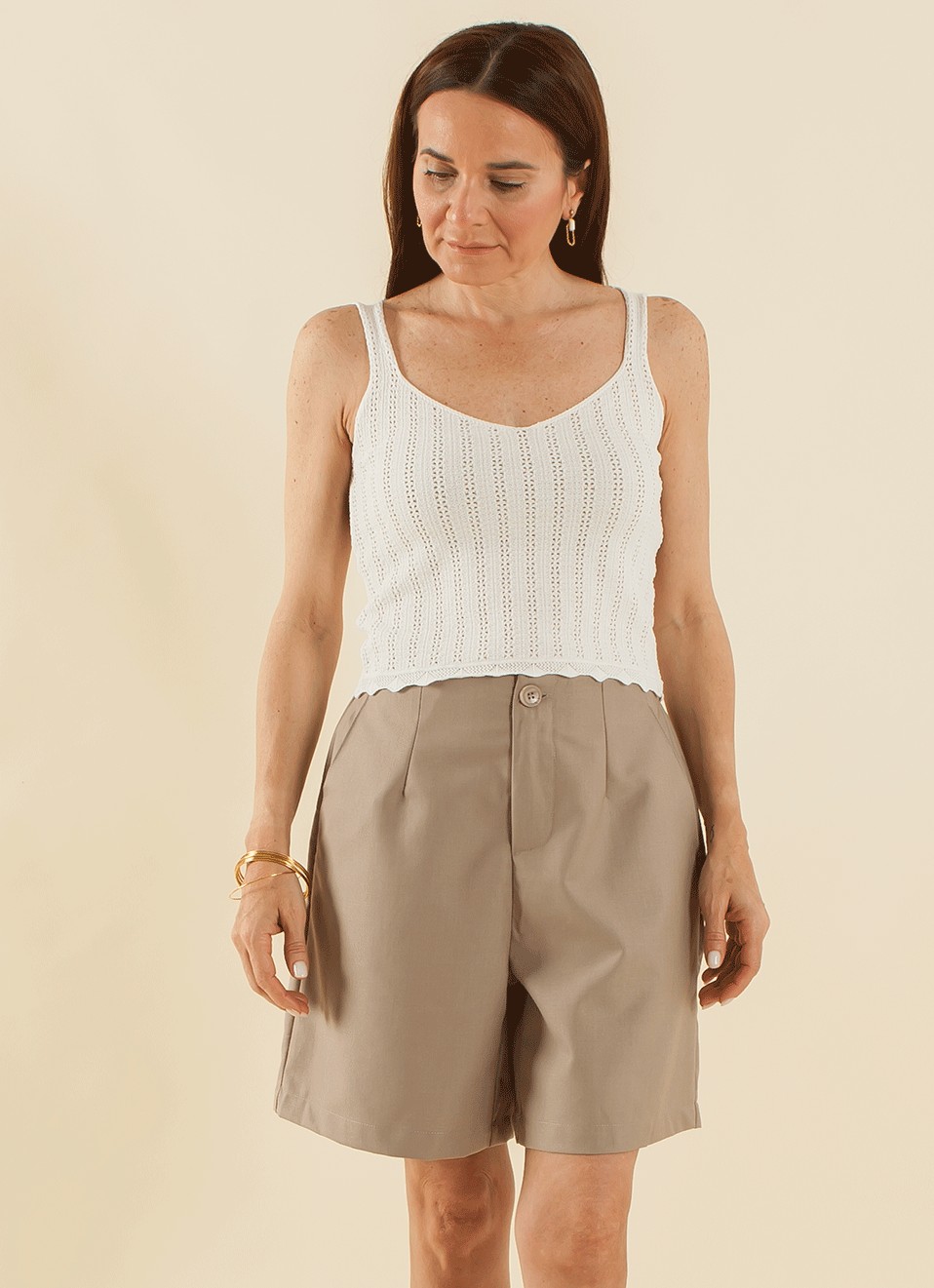 Bermudas Pinzas  Vestir - Ropa Mujer | Premonición.online