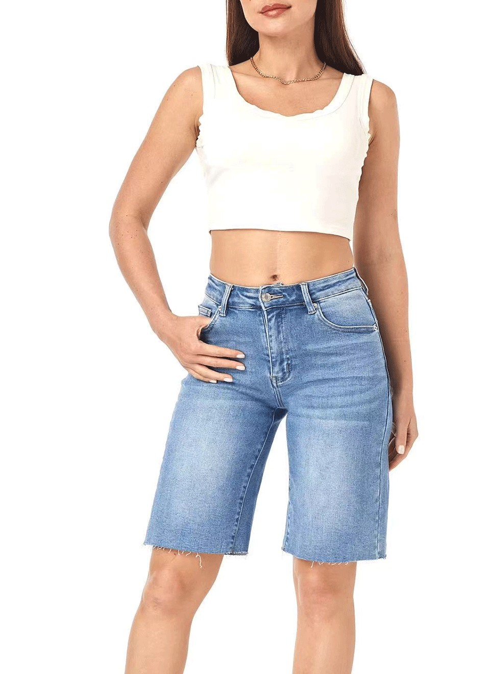 Bermuda Mid  Rise  - Bermudas Mujer | Premonición.online