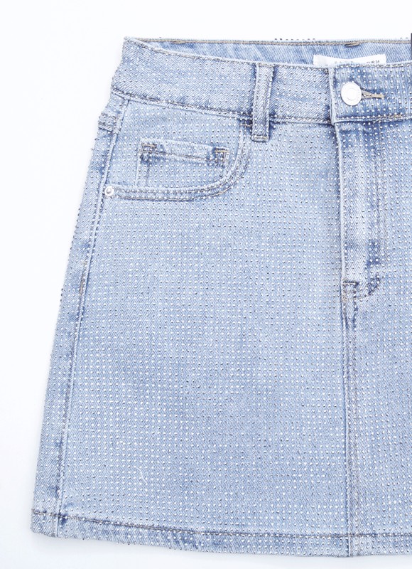 Falda Vaquera Strass- Faldas Tendencias | Premonición.online