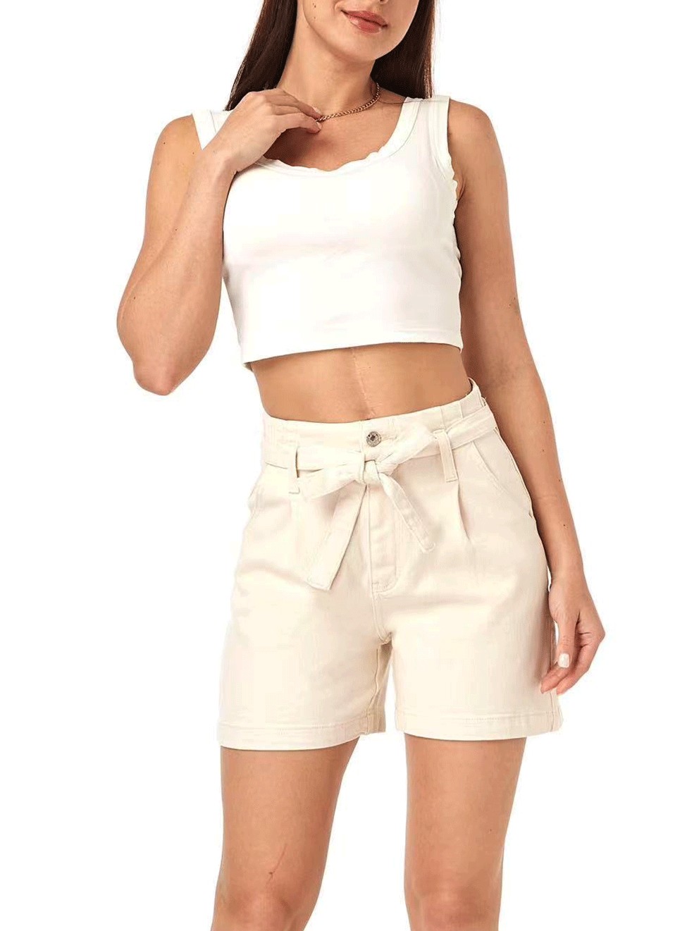 Shorts Chica Beige - Colección Verano | Premonición.online