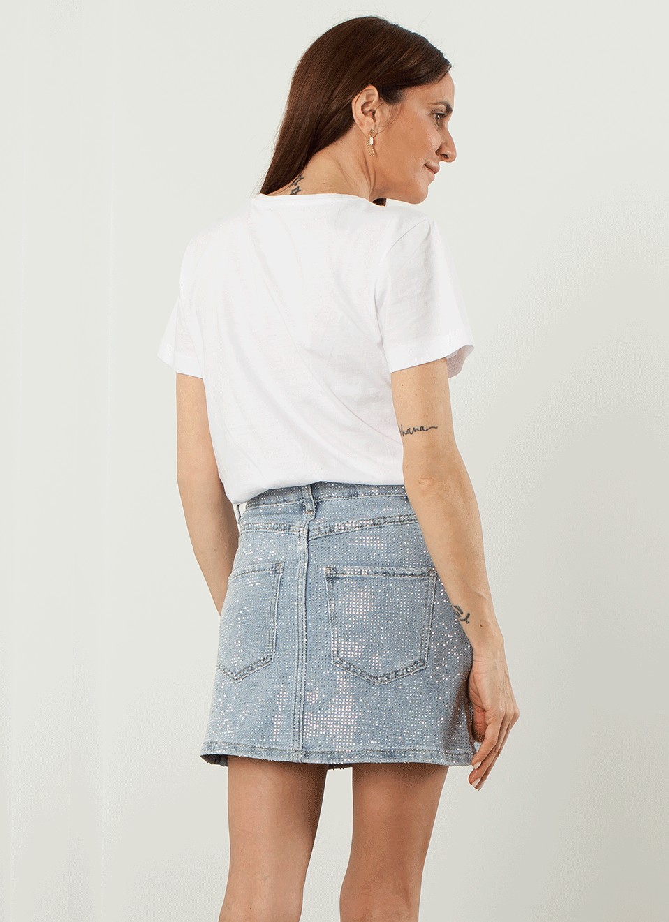 Falda Vaquera Strass- Faldas Tendencias | Premonición.online
