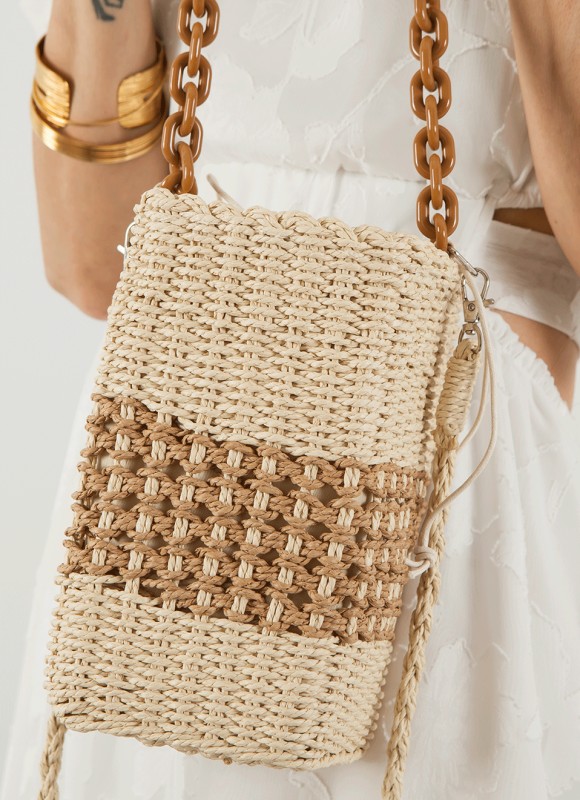 Bolso Efecto Rafia- Bolsos de Mujer - | Premonición.online