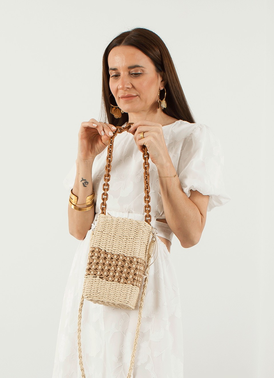 Bolso Efecto Rafia- Bolsos de Mujer - | Premonición.online