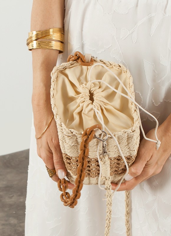 Bolso Efecto Rafia- Bolsos de Mujer - | Premonición.online