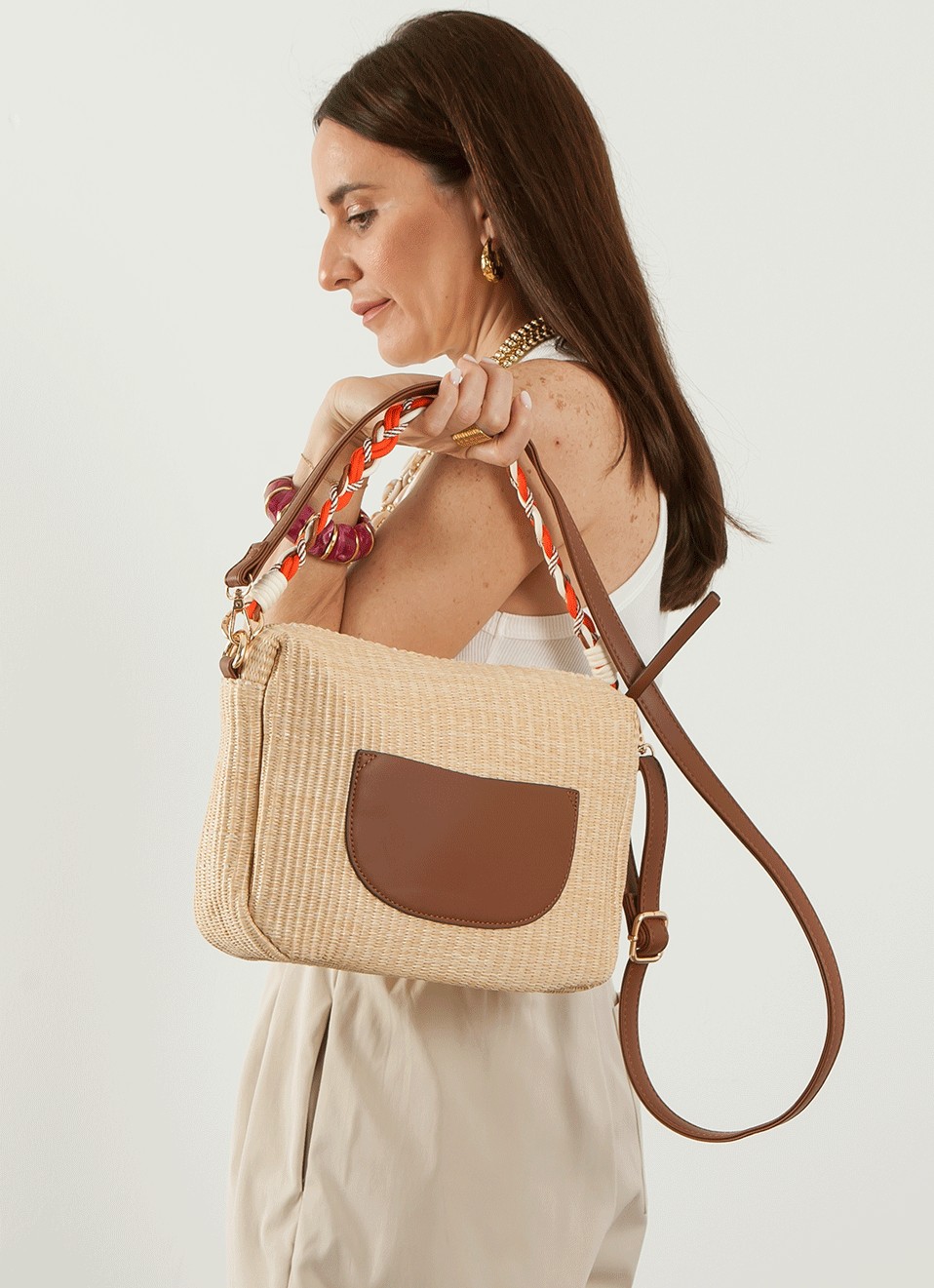 Bandolera Efecto Rafia- Bolsos Mujer - Tendencias | Premonición.online