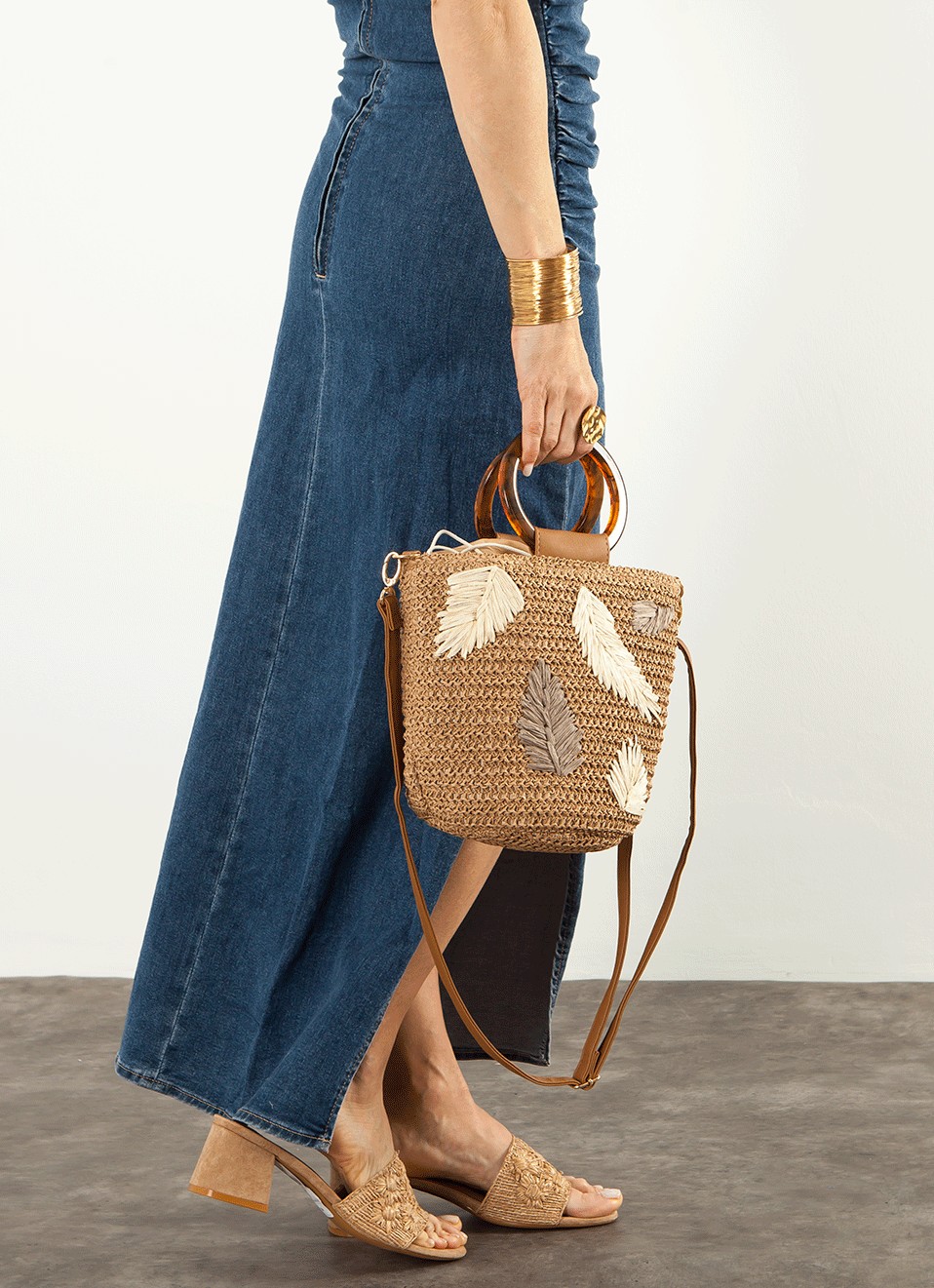 Bandolera Efecto Rafia- Bolsos Mujer - Tendencias | Premonición.online