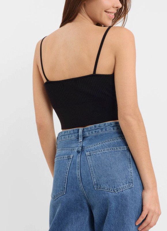 Crop Top Canalé Tirantes -   Ropa Mujer Tendencias | Premonición.online