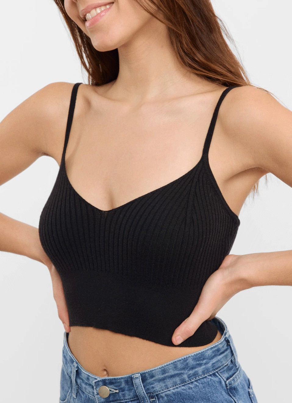 Crop Top Canalé Tirantes -   Ropa Mujer Tendencias | Premonición.online