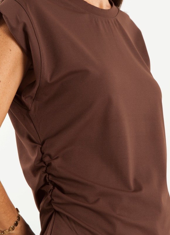 Camiseta Lateral Fruncido - Camiseta y Blusa | Premonición.online