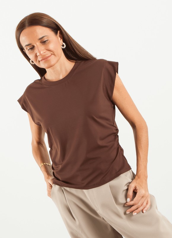 Camiseta Lateral Fruncido - Camiseta y Blusa | Premonición.online