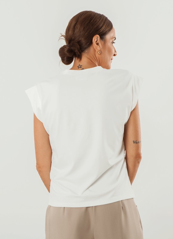 Camiseta Lateral Fruncido - Camiseta y Blusa | Premonición.online