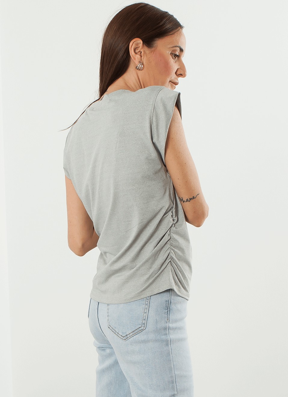 Camiseta Lateral Fruncido - Camiseta y Blusa | Premonición.online