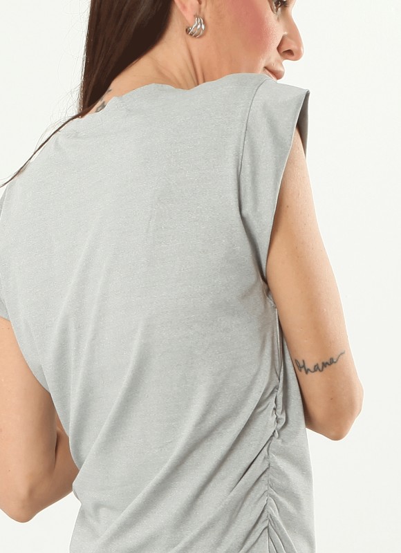 Camiseta Lateral Fruncido - Camiseta y Blusa | Premonición.online