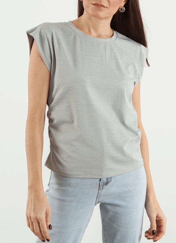Camiseta Lateral Fruncido - Camiseta y Blusa | Premonición.online