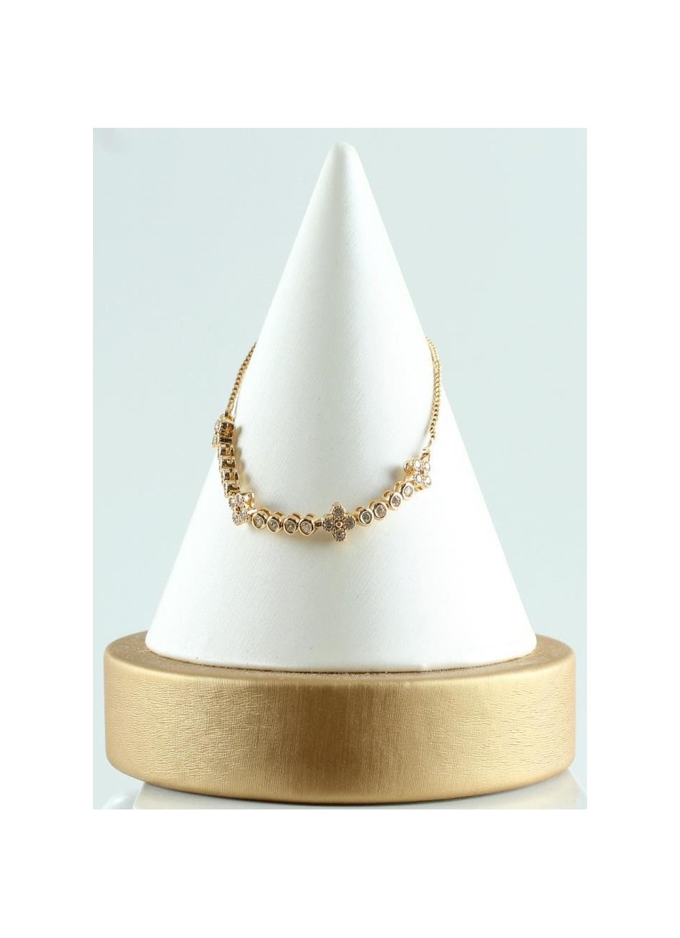 Pulsera brillantes cruz