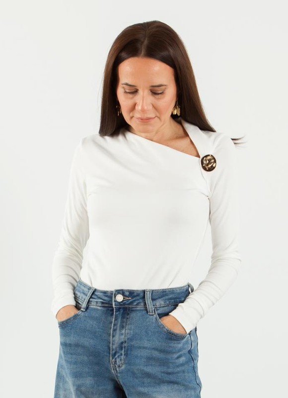 Camiseta asimétrica joya