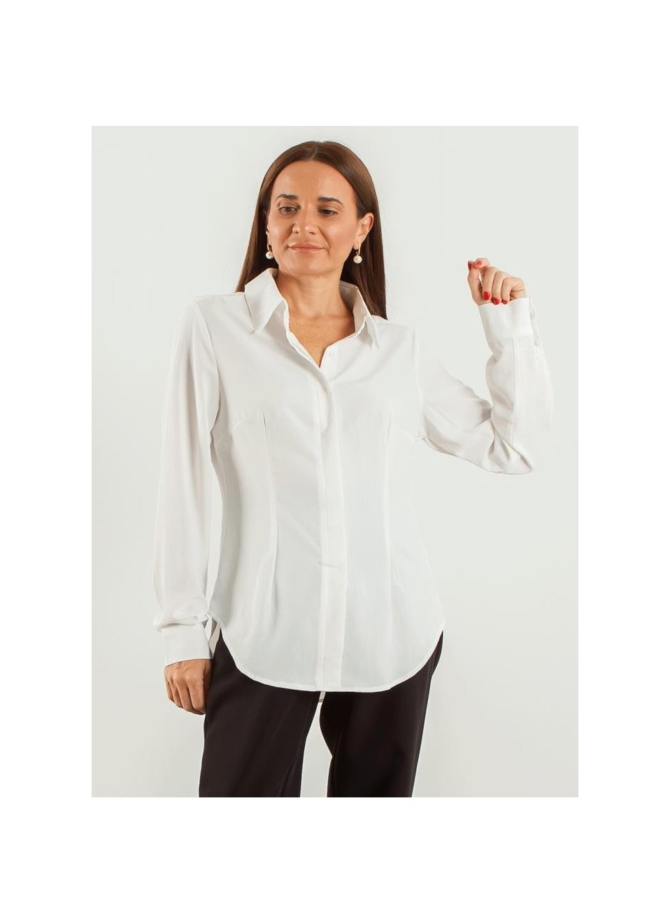 Camisa entallada pinzas