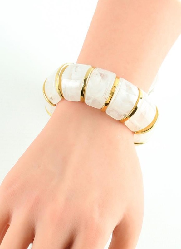 Pulsera elástica efecto nacar