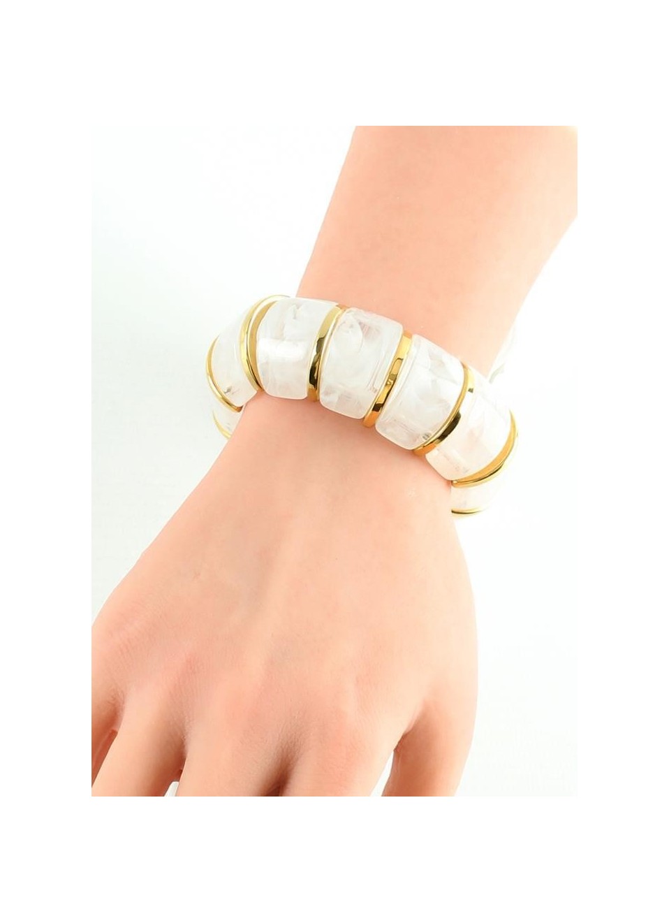 Pulsera elástica efecto nacar
