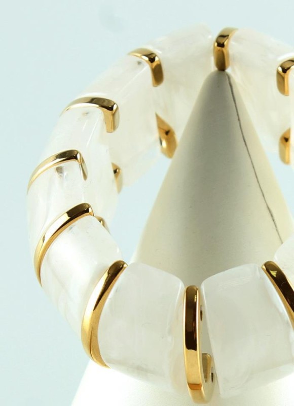 Pulsera elástica efecto nacar