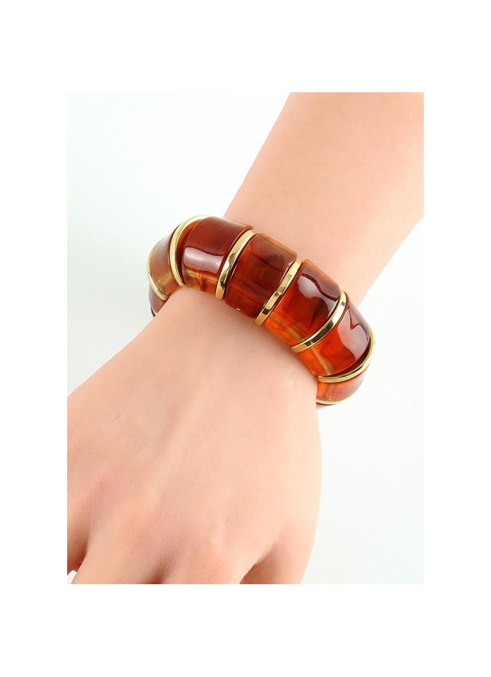 Pulsera elástica efecto nacar