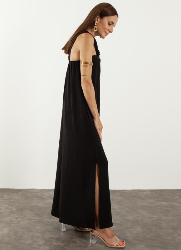 Vestido largo cuello Halter