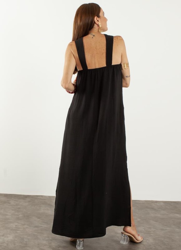 Vestido largo cuello Halter