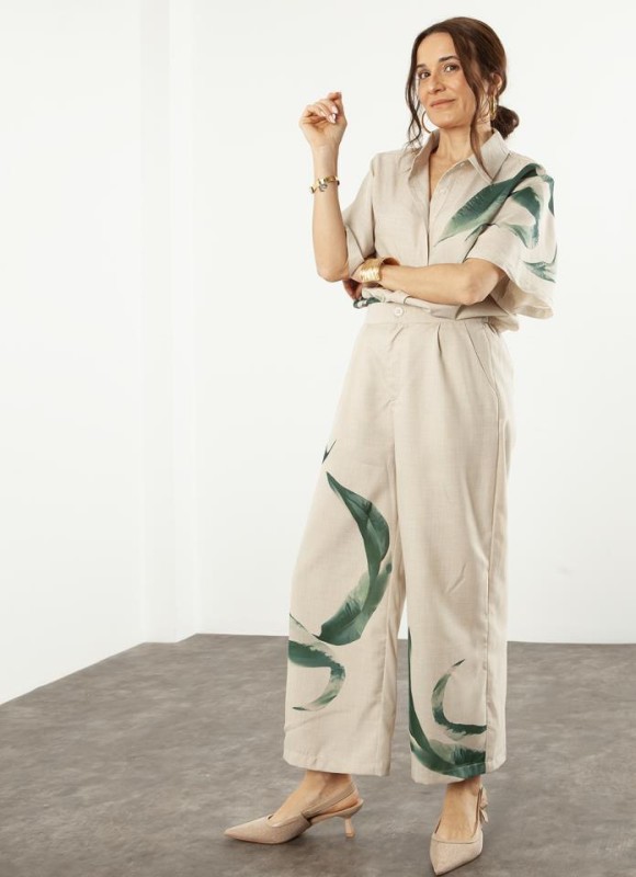 Pantalón hojas